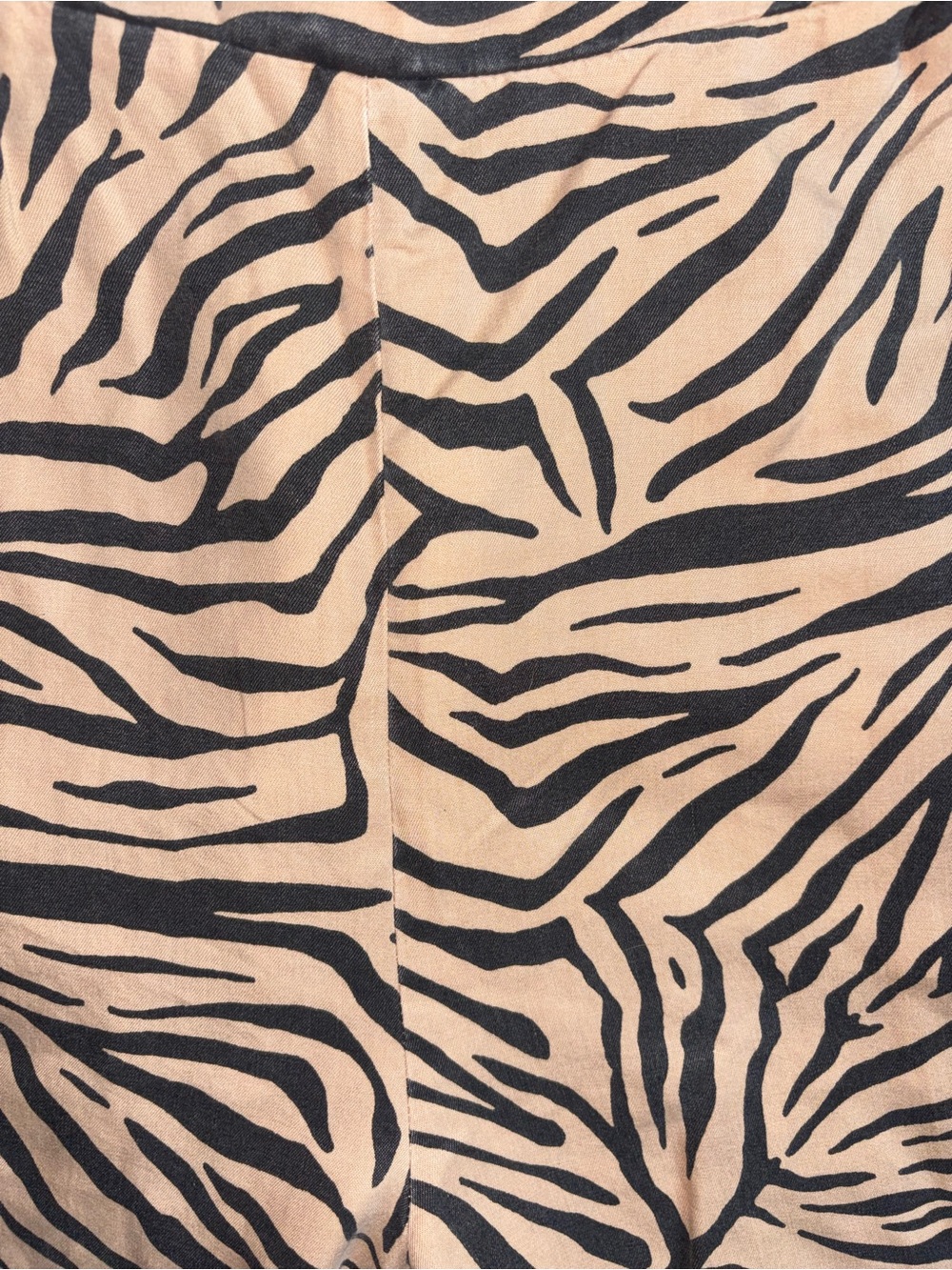 Jane & Delancey Zebra Print Matching Set 🖤 Tan Wide Leg Pants & Tie Back - Picture 3 of 9